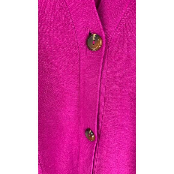 J Jill Womens Cerise Two Pocket Button Down Short Cardigan Long Sleeve Size XLT - Picture 6 of 15